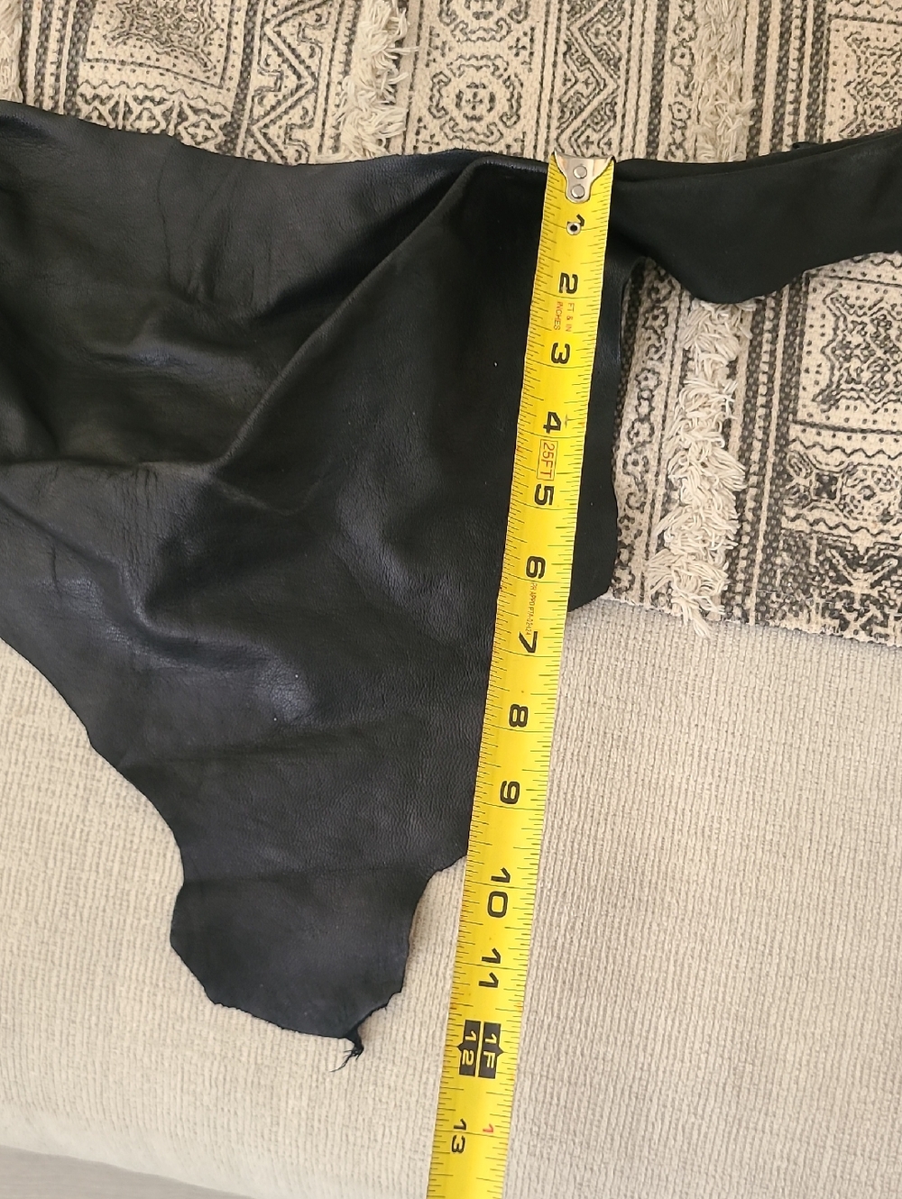 Black Leather Triangle Bandana Scarf - Picture 6 of 11